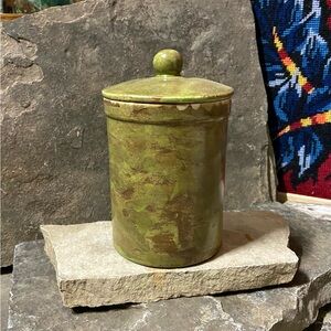 Handmade Green Ceramic Jar